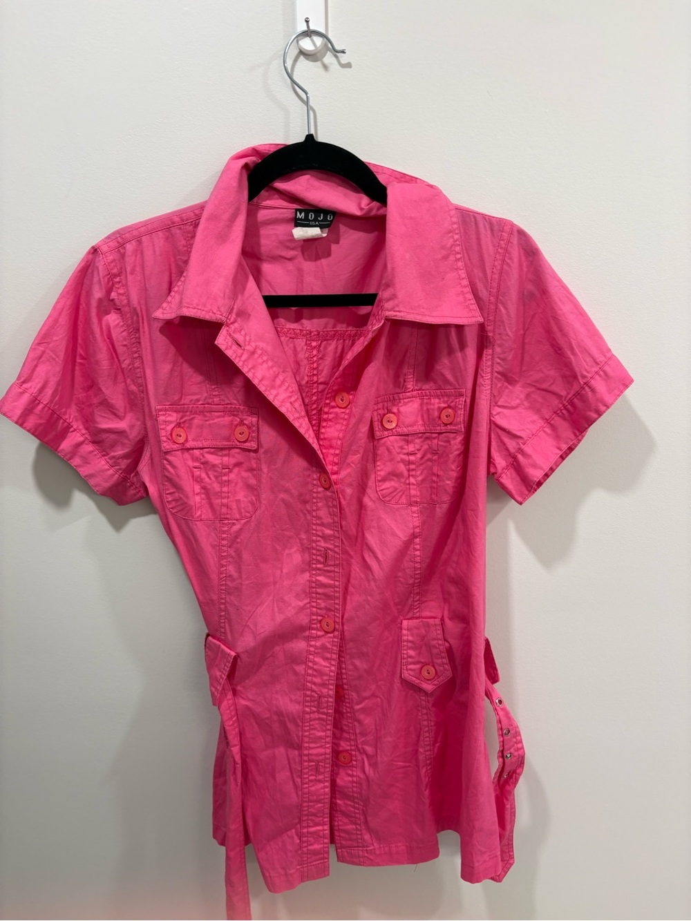 MoJo Pink Short Sleeve Utility Shirt